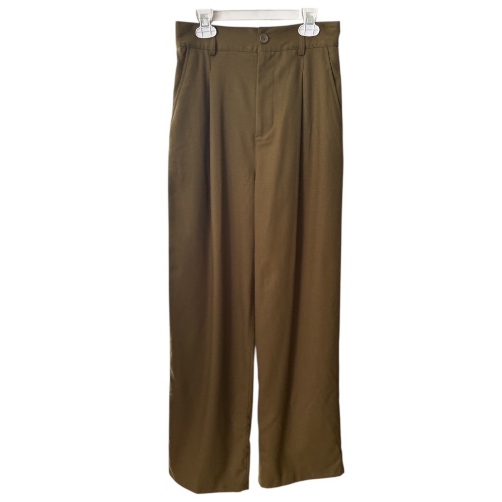 Urban Outfitters‎ Green Dress Pants High-Waisted Wide-Leg